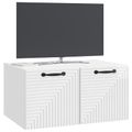 vidaXL Nástenná TV skrinka Biela s vysokým leskom 59,5 x 41 x 30 cm
