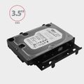 AXAGON RHD-435, kovový rámček pre 4x 2,5" alebo 2x 2,5" HDD/SSD a 1x 3,5" HDD do 5,25" pozície Rámček, interný, kovový, pre 4x 2,5" disk alebo 2x 2,5" + 1x 3,5" disk, do 5,25" pozície, čierny