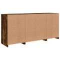 vidaXL Komoda s LED svetlami dymový dub 142,5x37x67 cm