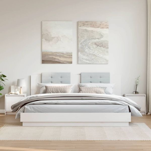 vidaXL Nočné stolíky 2 ks biele 40x30,5x40 cm borovicový masív