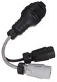 Káblová redukcia zásuvky ťažného zariadenia TRAILER CABLE 5, z 13pin na 7pin N+S, 35 cm SIXTOL