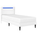 vidaXL Rám postele s matracom Biela 80 x 200 cm Umelá koža