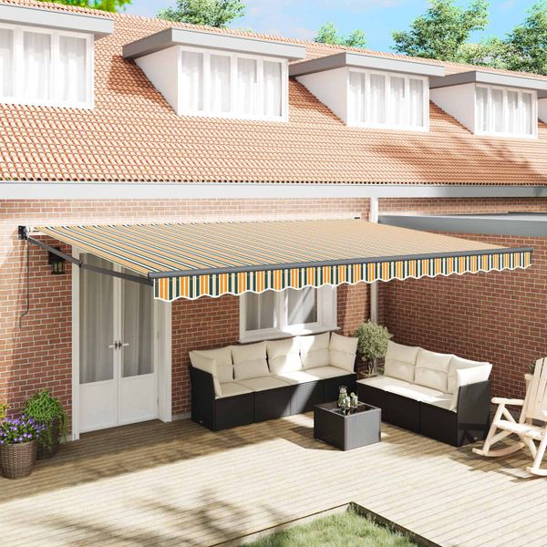 vidaXL Markíza Viacfarebný 500 × 300 cm Polyester a kov