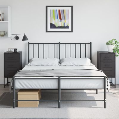 vidaXL Nočné stolíky 2 ks čierne 36x39x78 cm oceľ