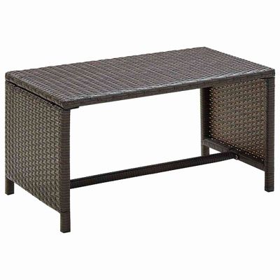 vidaXL Konferenčný stolík hnedý 70x40x38 cm polyratan