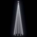 vidaXL Vianočný stromček, kužeľ 752 LED studené biele svetlo 160x500cm