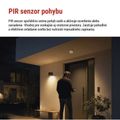 PIR senzor (pohybové čidlo) IP65 2000W, biela