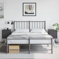 vidaXL Nočné stolíky 2 ks čierne 36x39x60,5 cm oceľ