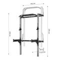 Skladacia posilňovacia klietka - Power Rack HMS KLT23 sivá