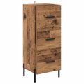 vidaXL Servírovacia skriňa Staré drevo 34 x 34.5 x 90 cm