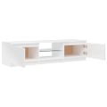 vidaXL TV skrinka s LED svetlami lesklá biela 140x40x36 cm