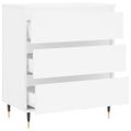 vidaXL Komoda biela 60x35x70 cm spracované drevo