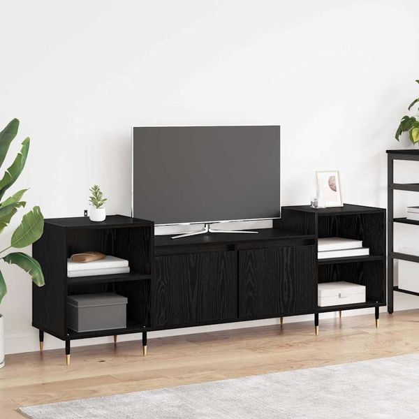vidaXL TV skrinka Čierny dub 160 x 35 x 55 cm Kompozitné drevo