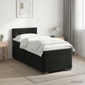 vidaXL Posteľ boxspring s matracom Čierna 100 x 200 cm Zamat