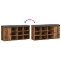 vidaXL Lavička na topánky Old Wood 102x32x50 cm Engineered Wood