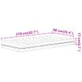 vidaXL Penový matrac biely 90x210 cm tvrdosť H2 H3