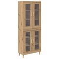 vidaXL Highboard Remeselný dub 69,5 x 34 x 180 cm Kompozitné drevo