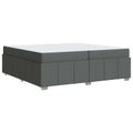 vidaXL Rám postele s matracmi Tmavo šedá 200 x 200 cm látka