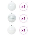 vidaXL Vianočná guľa sada XXL 3 ks Biela Ø 25 cm Plast