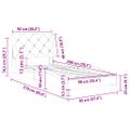 vidaXL Rám postele bez matraca tmavozelený 90x200 cm zamat
