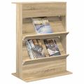 vidaXL Regál na časopisy Sonoma dub 70 x 41 x 96 cm Kompozitné drevo
