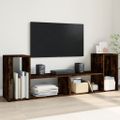 vidaXL TV skrinky 2 ks dymový dub 75x30x50 cm kompozitné drevo