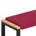 vidaXL Vankúš na lavičku Zamat Víno červené Hĺbka 35 cm