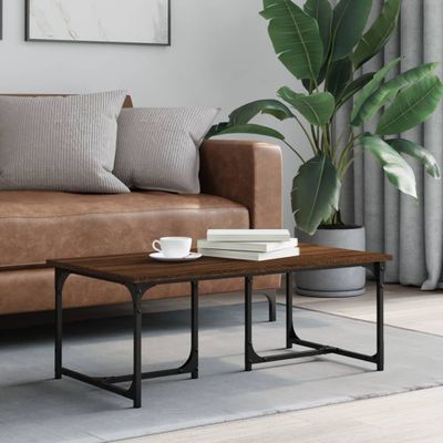 vidaXL Konferenčný stolík hnedý dub 90x50x35 cm kompozitné drevo