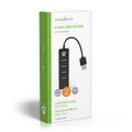 NEDIS UHUBU2420BK USB hub | 4portový | USB 2.0 | čierny