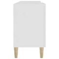 vidaXL TV stolík lesklý biely 150x30x50 cm spracované drevo