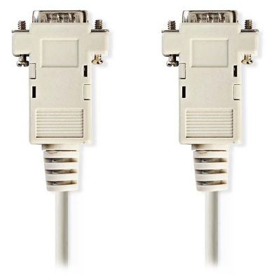 Nedis CCGP59001IV20 - Kábel VGA | VGA Zástrčka - VGA Zástrčka | 2 m | Slonovinový kábel, propojovací, zástrčka VGA - zástrčka VGA, 2m, biely