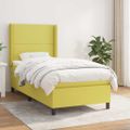 vidaXL Boxspring posteľ s matracom zelená 100x200 cm látka