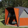 vidaXL Stan pre 6 osôb so strechou Šedá a oranžová 425 x 396 x 222 cm
