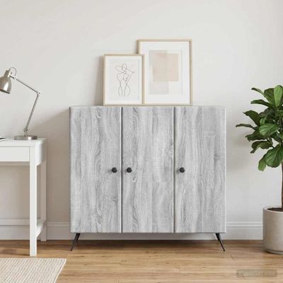 vidaXL Servírovacia skriňa Sivá sonoma 89 x 34,5 x 80 cm