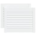 vidaXL Lamelové dvierka na skrinku 2 ks, biele 39,5x49,4 cm, borovica