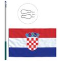 vidaXL Chorvátska vlajka a stĺp 6 m hliníkový