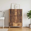 vidaXL Servírovacia skriňa Staré drevo 66 x 34,5 x 95 cm