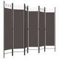vidaXL Paraván so 6 panelmi, antracitový 240x180 cm
