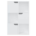 vidaXL Knižnica biela 60x27,5x88 cm drevotrieska