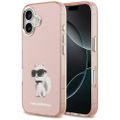 Obal Karl Lagerfeld IML Aquarelle Choupette & Logo MagSafe pre iPhone 17 ružový