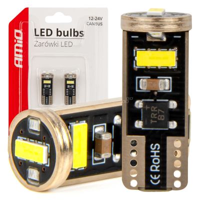 LED CANBUS BULBS T10e W5W 3x2055 SMD Biela 12V/24V AMIO-03720