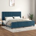 vidaXL Rám postele bez matraca tmavomodrý 200x200 cm zamat