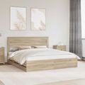 vidaXL Rám postele Sonoma dub 200 x 200 cm Inžinierske drevo