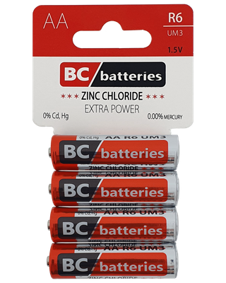 BC R6 Extra power Zinkochloridová AA/ 4 ks BLISTR