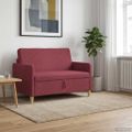 vidaXL Sofa s úložným priestorom Víno červené 122 x 78 x 87 cm