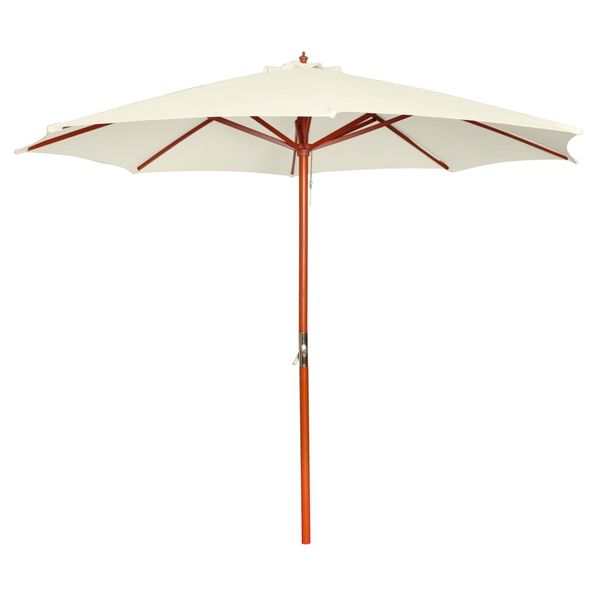 vidaXL Slnečník 300x258 cm, pieskovo biely