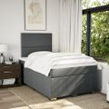 vidaXL Boxspring posteľ s matracom, tmavosivá 120x190 cm, látka