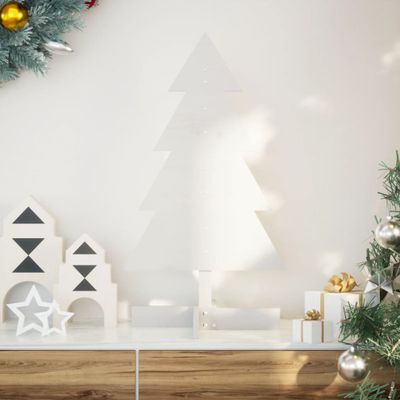 vidaXL Drevený vianočný stromček biely 80 cm masívna borovica