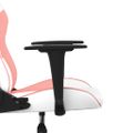 vidaXL Herná stolička biela a ružová umelá koža