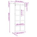vidaXL Posuvné dvere 80 x 208 cm Borovicový masív Prírodná